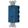 Straight Blade Devices, Receptacles, Tamper Resistant, Style Line Decorator Duplex, SNAPConnect, 20A 125V, 2-Pole 3- Wire Grounding, Nylon, 5-20R, Blue.