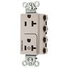 Straight Blade Devices, Receptacles, Style Line Decorator Duplex, SNAPConnect, 20A 125V, 2-Pole 3-Wire Grounding, Nylon, Light Almond