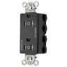 Straight Blade Devices, Receptacles, Style Line Decorator Duplex, SNAPConnect, Tamper Resistant, 20A 125V, 2-Pole 3-Wire Grounding, Nylon, Black