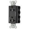 Straight Blade Devices, Receptacles, Style Line Decorator Duplex, SNAPConnect, Controlled, 20A 125V, 2-Pole 3-Wire Grounding, Nylon, Black