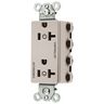 Straight Blade Devices, Receptacles, Style Line Decorator Duplex, SNAPConnect, Controlled, 20A 125V, 2-Pole 3-Wire Grounding, Nylon, Light Almond