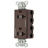 Straight Blade Devices, Receptacles, Style Line Decorator Duplex, SNAPConnect, Controlled, 20A 125V, 2-Pole 3-Wire Grounding, Nylon, Brown