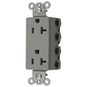 Straight Blade Devices, Receptacles, Style Line Decorator Duplex, SNAPConnect, 20A 125V, 2-Pole 3-Wire Grounding, 5-20R, Nylon, Gray