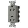 Straight Blade Devices, Receptacles, Style Line Decorator Duplex, SNAPConnect, Tamper Resistant, 20A 125V, 2-Pole 3-Wire Grounding, 5-20R, Nylon, Gray