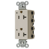 Straight Blade Devices, Receptacles, Style Line Decorator Duplex, SNAPConnect, LED Indicator, 20A 125V, 2-Pole 3-Wire Grounding, 5-20R, Nylon, Light Almond