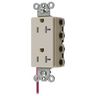 Straight Blade Devices, Receptacles, Style Line Decorator Duplex, SNAPConnect, Tamper Resistant, Split Circuit, 20A 125V, 2-Pole 3-Wire Grounding, 5-20R, Nylon, Light Almond