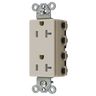 Straight Blade Devices, Receptacles, Style Line Decorator Duplex, SNAPConnect, Tamper Resistant, 20A 125V, 2-Pole 3-Wire Grounding, 5-20R, Nylon, Light Almond