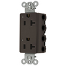 Straight Blade Devices, Receptacles, Style Line Decorator Duplex, SNAPConnect, LED Indicator, 20A 125V, 2-Pole 3-Wire Grounding, 5-20R, Nylon, Brown