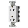 Straight Blade Devices, Receptacles, Style Line Decorator Duplex, SNAPConnect, 20A 125V, 2-Pole 3-Wire Grounding, 5-20R, Nylon, White, USA