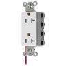 Straight Blade Devices, Receptacles, Style Line Decorator Duplex, SNAPConnect, Tamper Resistant, Split Circuit, 20A 125V, 2-Pole 3-Wire Grounding, 5-20R, Nylon, White