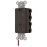 Straight Blade Devices, Receptacles, Style Line Decorator, SNAPConnect, Hospital Grade, Tamper Resistant, Split Circuit, 15A 125V, 2-Pole 3- Wire Grounding, 5-15R, Nylon, Brown, USA