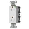 Straight Blade Devices, Receptacles, Style Line Decorator, SNAPConnect, Hospital Grade, Tamper Resistant, LED Indicator, 15A 125V, 2-Pole 3- Wire Grounding, 5-15R, Nylon, White