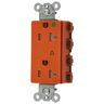 Straight Blade Devices, Receptacles, Style Line Decorator, SNAPConnect, Hospital Grade, Isolated Ground, Tamper Resistant, 20A 125V, 2-Pole 3- Wire Grounding, 5-20R, Nylon, Orange