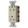 Straight Blade Devices, Receptacles, Style Line Decorator, SNAPConnect, Hospital Grade, Tamper Resistant, LED Indicator, 20A 125V, 2-Pole 3- Wire Grounding, 5-20R, Nylon, Ivory, USA