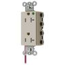 Straight Blade Devices, Receptacles, Style Line Decorator, SNAPConnect, Hospital Grade, Tamper Resistant, Split Circuit, 20A 125V, 2-Pole 3- Wire Grounding, 5-20R, Nylon, Light Almond, USA