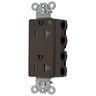 Straight Blade Devices, Receptacles, Style Line Decorator, SNAPConnect, Hospital Grade, Tamper Resistant, 20A 125V, 2-Pole 3- Wire Grounding, 5-20R, Nylon, Brown, USA