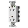 Straight Blade Devices, Receptacles, Style Line Decorator, SNAPConnect, Hospital Grade, Tamper Resistant, LED Indicator, 20A 125V, 2-Pole 3- Wire Grounding, 5-20R, Nylon, White, USA