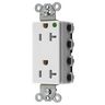 Straight Blade Devices, Receptacles, Style Line Decorator, SNAPConnect, Hospital Grade, Tamper Resistant, 20A 125V, 2-Pole 3- Wire Grounding, 5-20R, Nylon, White, USA