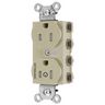 Straight Blade Devices, Receptacles, Duplex, SNAPConnect, Tamper Resistant, Controlled, 15A 125V, 2-Pole 3-Wire Grounding, Nylon, Ivory