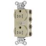 Straight Blade Devices, Receptacles, Duplex, SNAPConnect, Tamper Resistance, Controlled, 15A 125V, 2-Pole 3-Wire Grounding, Nylon, Ivory