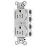 Straight Blade Devices, Receptacles, Duplex, SNAPConnect, Tamper Resistance, Controlled, 15A 125V, 2-Pole 3-Wire Grounding, Nylon, White