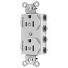 Straight Blade Devices, Receptacles, Duplex, SNAPConnect, Split Circuit, Controlled, 15A 125V, 2-Pole 3-Wire Grounding, Nylon, White