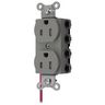 Straight Blade Devices, Receptacles, Duplex, SNAPConnect, Tamper Resistant, Split Circuit, 15A 125V, 2-Pole 3-Wire Grounding, 5-15R, Nylon, Gray, USA