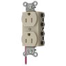 Straight Blade Devices, Receptacles, Duplex, SNAPConnect, Tamper Resistant, Split Circuit, 15A 125V, 2-Pole 3-Wire Grounding, 5-15R, Nylon, Ivory, USA