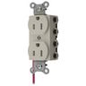Straight Blade Devices, Receptacles, Duplex, SNAPConnect, Tamper Resistant, Split Circuit, 15A 125V, 2-Pole 3-Wire Grounding, 5-15R, Nylon, Light Almond, USA