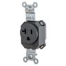 Straight Blade Devices, Receptacles, Simplex, SNAPConnect, Hospital Grade, 15A 125V, 2-Pole 3-Wire Grounding, 5-20R, Black