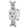 Straight Blade Devices, Receptacles, Simplex, SNAPConnect, Hospital Grade, 15A 125V, 2-Pole 3-Wire Grounding, 5-15R, White