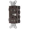 Straight Blade Devices, Receptacles, Duplex, SNAPConnect, Tamper Resistant, 20A 125V, 2-Pole 3-Wire Grounding, 5-20R, Nylon, Brown