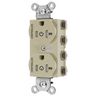 Straight Blade Devices, Receptacles, Duplex, SNAPConnect, Controlled, Tamper Resistant, 20A 125V, 2-Pole 3-Wire Grounding, 5-20R, Nylon, Ivory