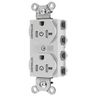Straight Blade Devices, Receptacles, Duplex, SNAPConnect, Controlled, Tamper Resistant, 20A 125V, 2-Pole 3-Wire Grounding, 5-20R, Nylon, White