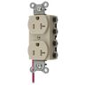 Straight Blade Devices, Receptacles, Duplex, SNAPConnect, Tamper Resistant, Split Circuit, 20A 125V, 2-Pole 3-Wire Grounding, 5-20R, Nylon, Ivory, USA