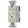 Straight Blade Devices, Receptacles, Duplex, SNAPConnect, Surge supression, Tamper Resistant, LED Indicator, 20A 125V, 2-Pole 3-Wire Grounding, 5-20R, Nylon, Light Almond