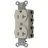 Straight Blade Devices, Receptacles, Duplex, SNAPConnect, Tamper Resistant, 20A 125V, 2-Pole 3-Wire Grounding, 5-20R, Nylon, Light Almond, USA