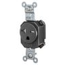 Straight Blade Devices, Receptacles, Tamper Resistant,  Single, SNAPConnect, 20A 250V, 2-Pole 3-Wire Grounding, 6-20R, Black.
