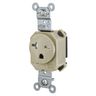 Straight Blade Devices, Receptacles, Tamper Resistant,  Single, SNAPConnect, 20A 250V, 2-Pole 3-Wire Grounding, 6-20R, Ivory.