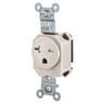 Straight Blade Devices, Receptacles, Tamper Resistant,  Single, SNAPConnect, 20A 250V, 2-Pole 3-Wire Grounding, 6-20R, Light Almond.