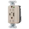 Hubbell Wiring Device Kellems, Straight Blade Devices, SNAP-ConnectDecorator Duplex, USB Charger Receptacle, Hospital Grade, 15A 125V, 2-Pole 3-Wire Grounding, 5-15R, 5A 