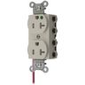 Straight Blade Devices, Receptacles, Duplex, SNAPConnect, Hospital Grade, Tamper Resistant, Split Circuit, 20A 125V, 2-Pole 3-Wire Grounding, 5-20R, Nylon, Light Almond, USA