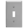 Image of SP1G Wallplates and Boxes, Metallic Plates, 1- Gang, 1) Toggle, Standard Size, Gray Painted steel