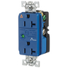 Circuit Watch Surge Suppression Straight Blade Receptacle, Industrial/Commercial Grade, Isolated Ground, 20A 125V, 2- Pole 3-Wire Grounding, 5-20R, Brown