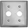 Image of SS22RKLM Wallplates and Boxes, Metallic Plates, 2- Gang, 1) Security Opening, Standard Size, Stainless Steel