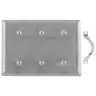 Image of SS34 Wallplates and Boxes, Metallic Plates, 3- Gang, Blank, Standard Size, Stainless Steel