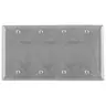 Image of SS43 Wallplates and Boxes, Metallic Plates, 4- Gang, Blank, Standard Size, Stainless Steel