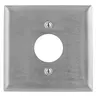 Image of SS749 Wallplates and Boxes, Metallic Plates, 2- Gang, 1) 1.60" Opening, Standard Size, Stainless Steel