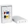 Image of TPF1OW Phone/Data/Multimedia Faceplate, Secure-IT Wallplate, Tamper-Resistant, 1-Gang, 4-Port, Light Almond/Office White