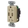 Image of USBB20AI USB Charger Duplex Receptacle, 20A 125V, 2-Pole 3-Wire Grounding